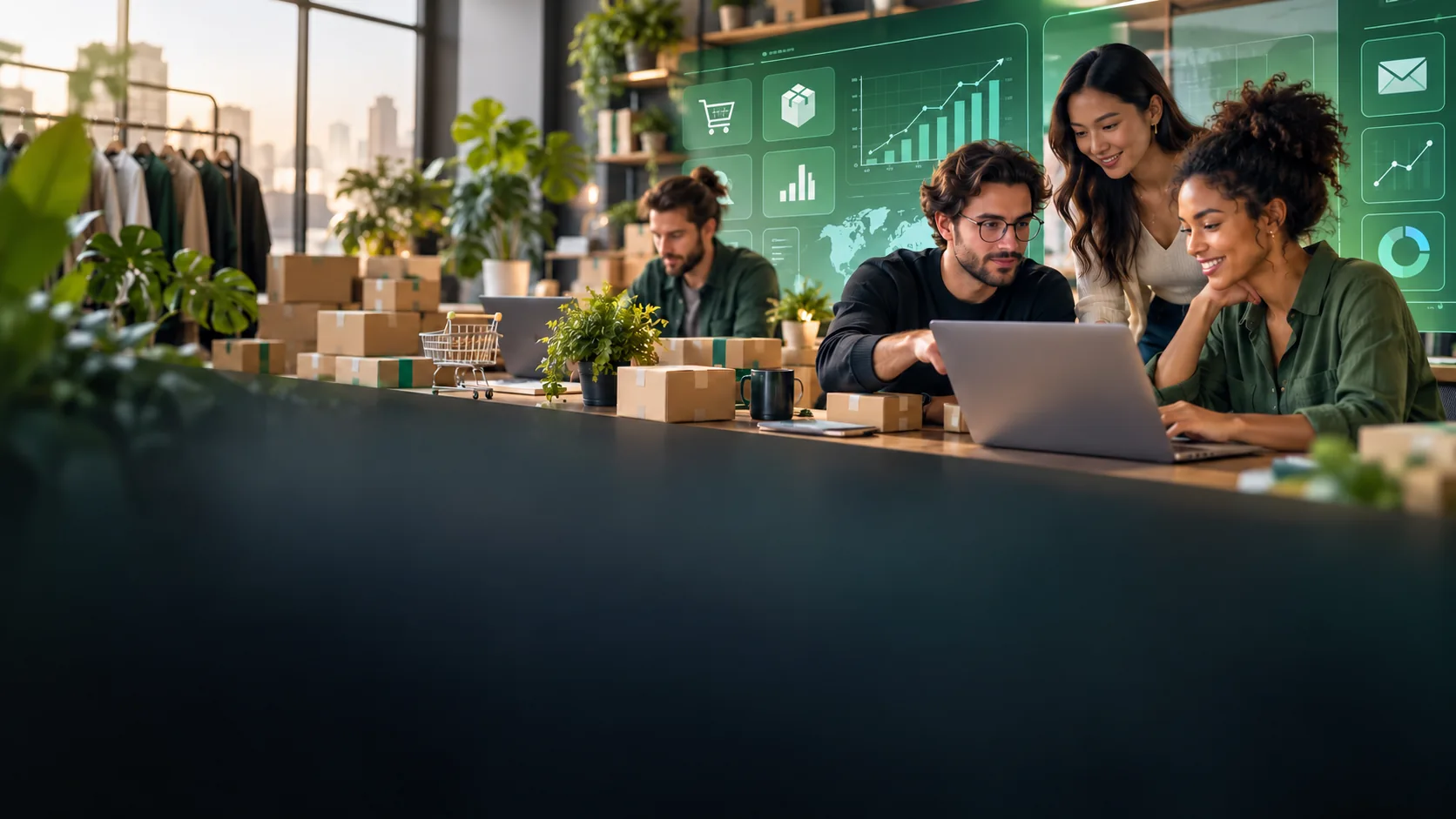 Online business and startups — AI-generated conceptual illustration
