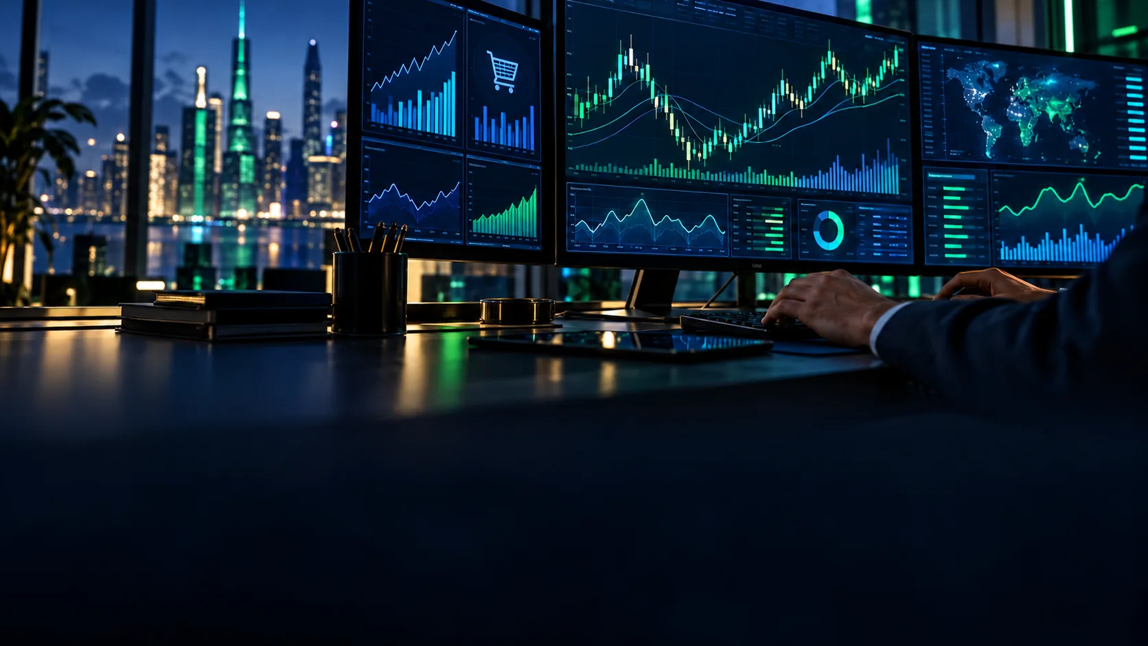 Investing and financial markets — AI-generated conceptual illustration